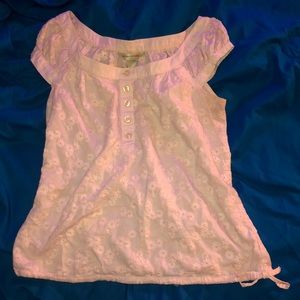 BANANA REPUBLIC FLORAL PINK SHIRT